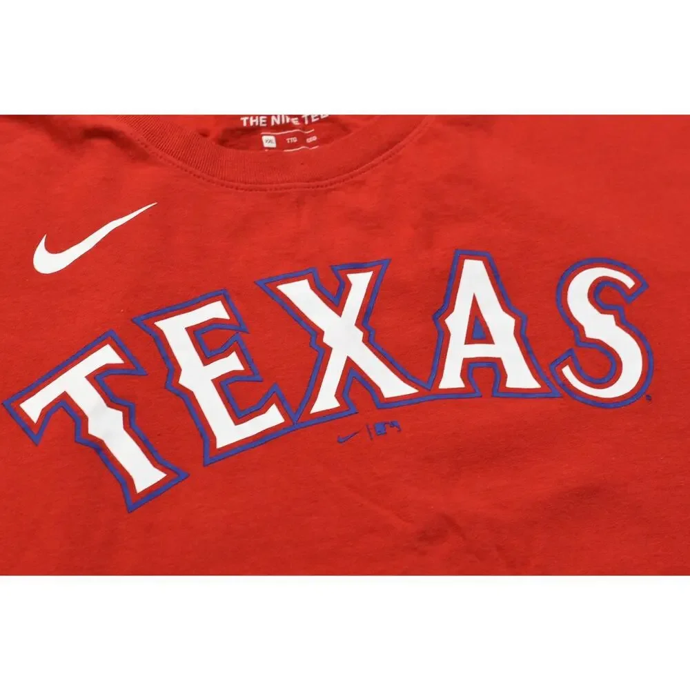 Nike Texas Rangers Rougned Odor 12 Red MLB Baseball Player T-Shirt Men's Size XX